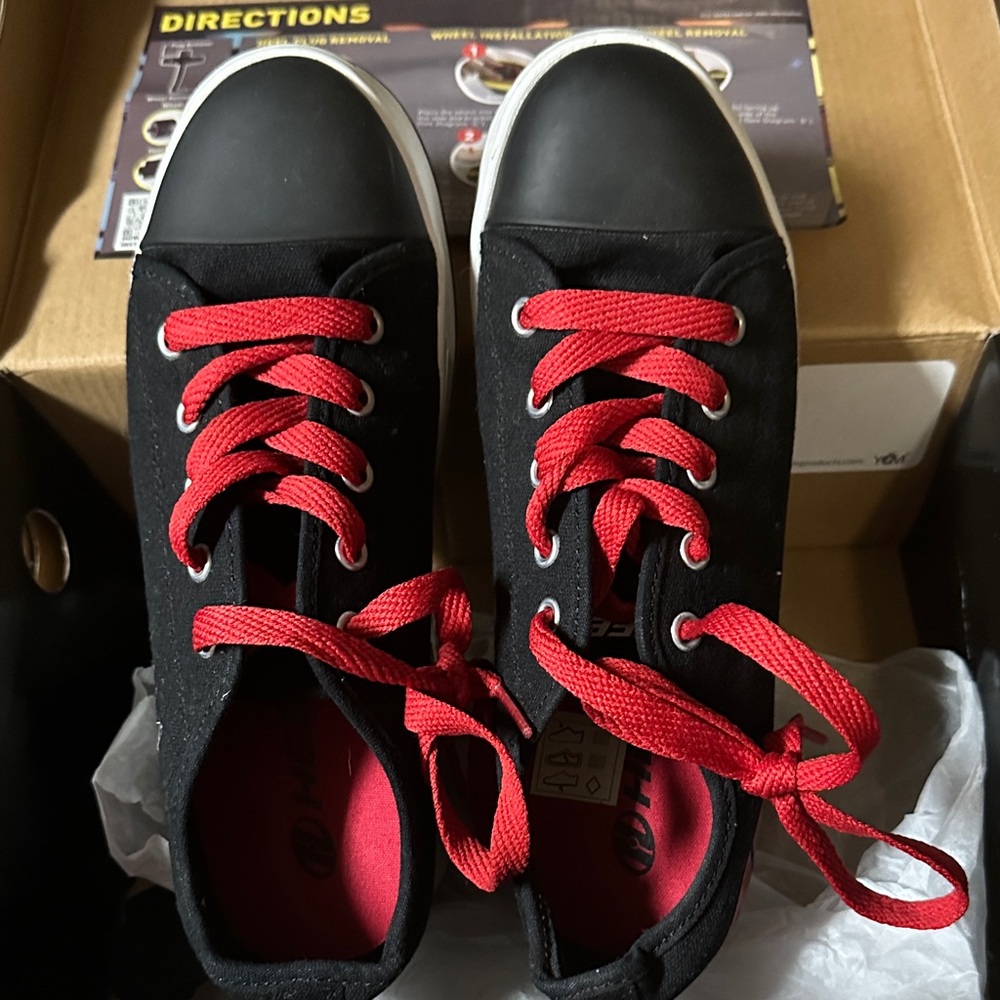 Heelys Black Sneakers with Red Laces